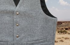 画像4: ペンドルトン ハイグレード ウエスタン ウールベスト（グレー）/Pendleton Round-Up Wool Vest(Gray mix) (4)