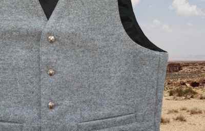 画像3: ペンドルトン ハイグレード ウエスタン ウールベスト（グレー）/Pendleton Round-Up Wool Vest(Gray mix)