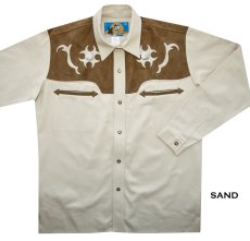 画像4: ロボライダース ウエスタンシャツ ホワイト・ブラック・サンド/LOBO RIDER'S Western Shirt White/Black/Sand (4)