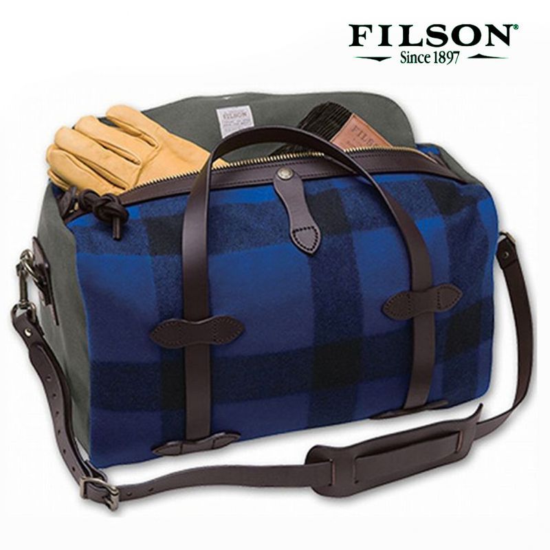 フィルソン マッキーノ スモールダッフル（ブルー×ブラック）/Filson Mackinaw Small Duffle Bag(Blue×Black)  バッグ・ポーチ・小物ケース・キーパー