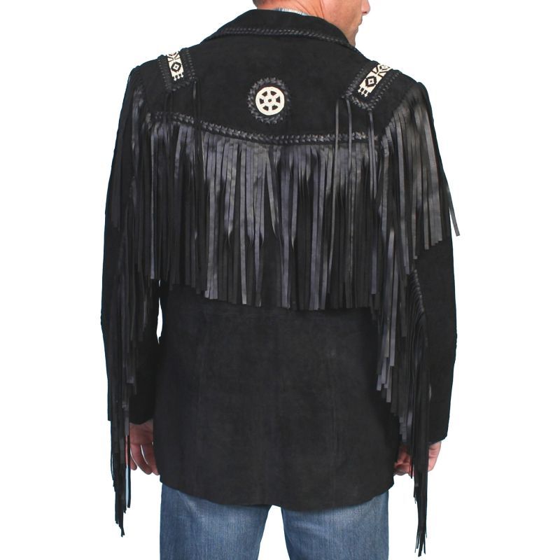 ウエスタン レザーフリンジジャケット（ブラック）/Western Leather ...