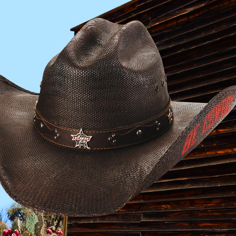PBR プロフェッショナル ブルライダース BE COWBOY ストロー カウボーイ ハット（チョコレートブラウン）/PBR Cowboy  Hat(Chocolate)