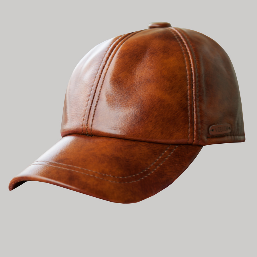 レザーキャップ（ディストレス ブラウン）/Leather Cap(Distressed Brown)