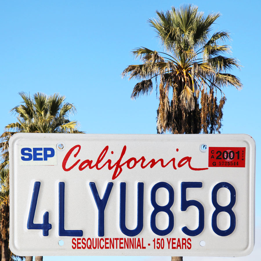 081 6枚セットアメリカカリフォルニアナンバープレートライセンスプレート