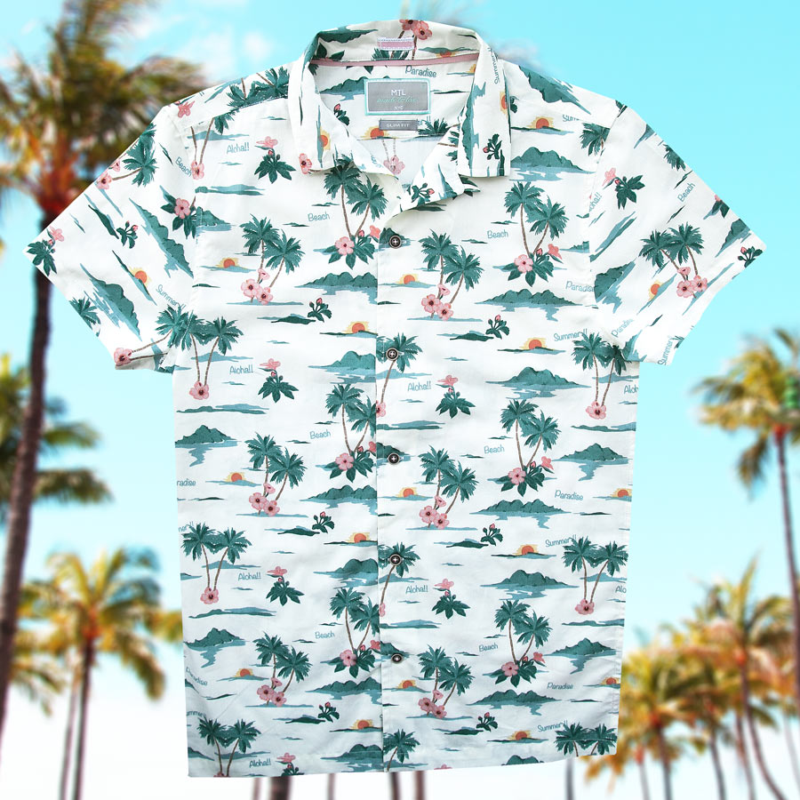 アロハシャツ ビーチ・パラダイス（クリーム）/Aloha Shirt(Cream ...