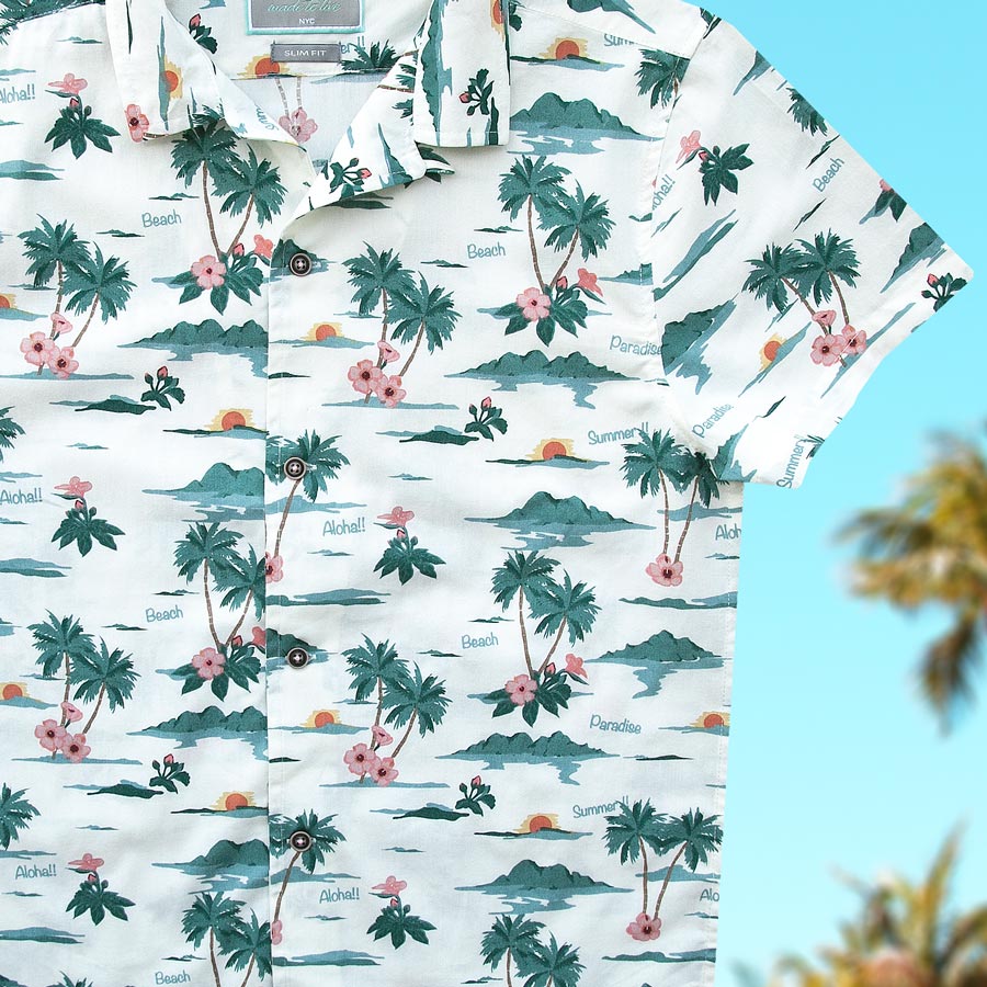 アロハシャツ ビーチ・パラダイス（クリーム）/Aloha Shirt(Cream ...