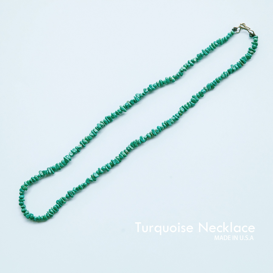 ネイティブアメリカン ナバホ族 ターコイズ ビーズ ネックレス（47cm)/Navajo Turquoise Beads Necklace