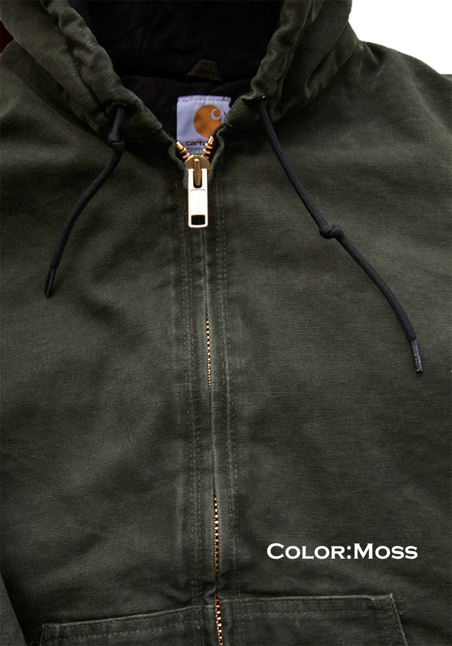 カーハート キルトフランネルラインド サンドストーン アクティブ ジャケット J130 モスグリーン L(身幅69cm) /Carhartt  Quilted Flannel Lined Sandstone Active Jacket(Moss)
