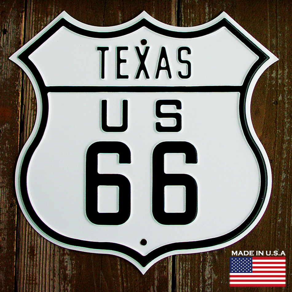 ルート66 テキサス US 66 ストリートサイン メタルサイン/TEXAS US 66 Metal Sign